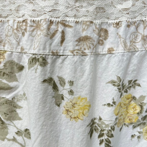 Vintage. Aman Boho Floral Lace Tiered Dress 1X Cotton Sleeveless Cottagecore - Picture 10 of 11
